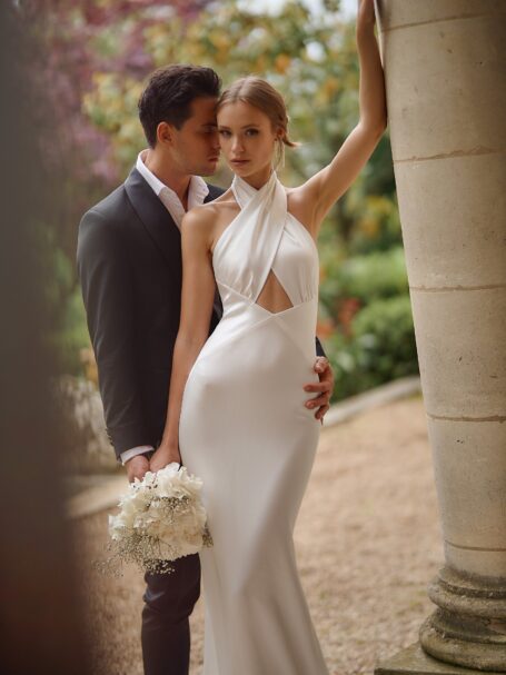 Stylish high neck wedding dresses WONA LA